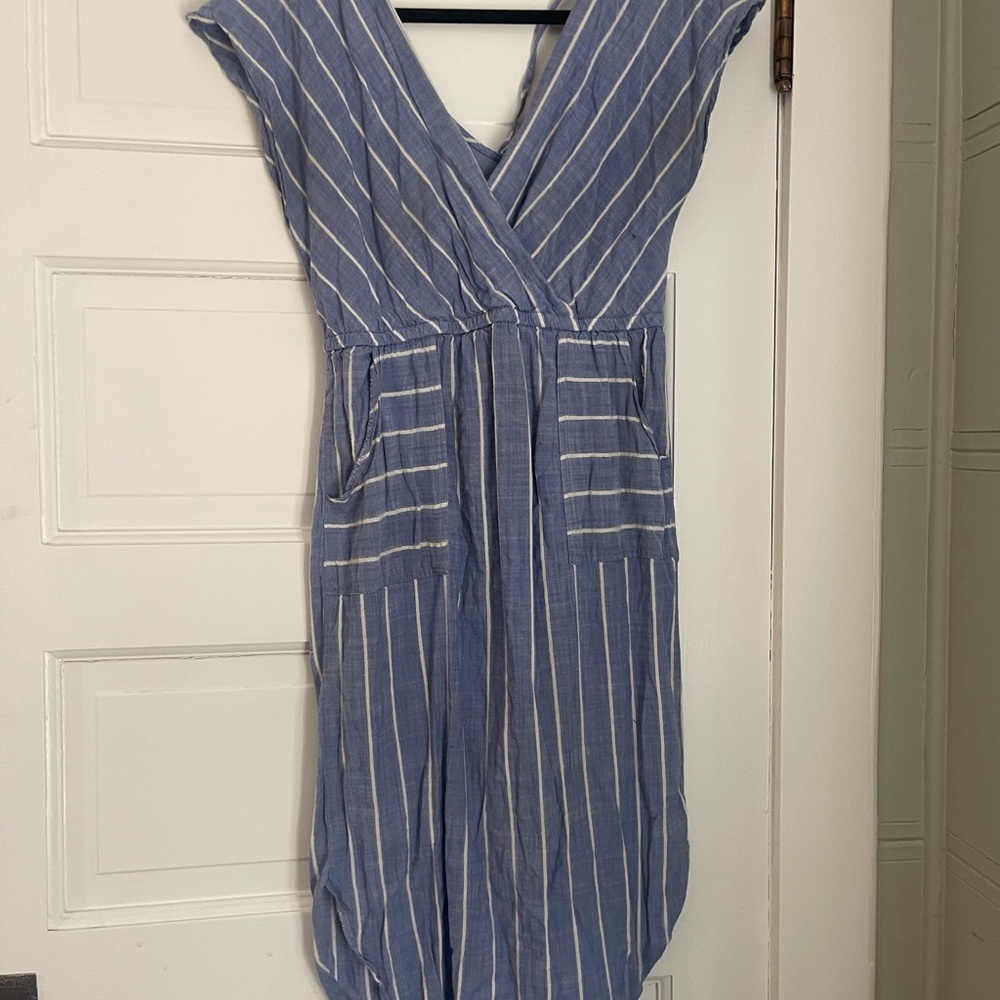 Blue Striped Women's Dress